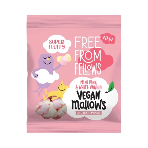 Free From Fellows Vanilla Pink & White Mini Mallows 105g