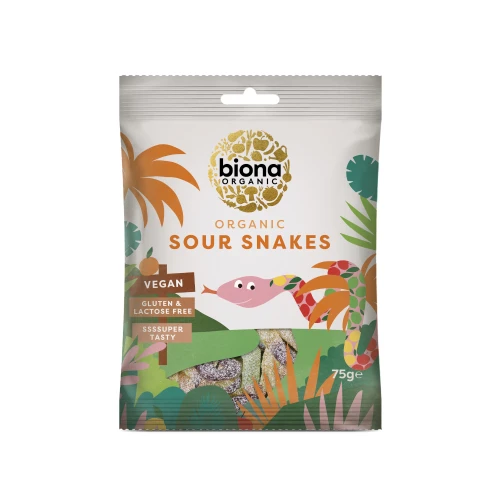 Biona Sour Snakes 75g