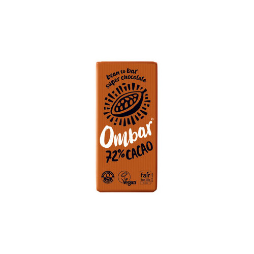 Ombar Dark 72% Raw Chocolate Bar 70g