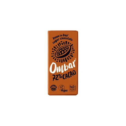 Ombar Dark 72% Raw Chocolate Bar 70g