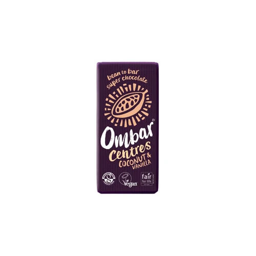 Ombar Coconut & Vanilla Centre in Dark 60% Raw Choc 70g