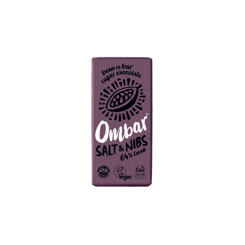 Ombar Salt and Nibs Bars 70g