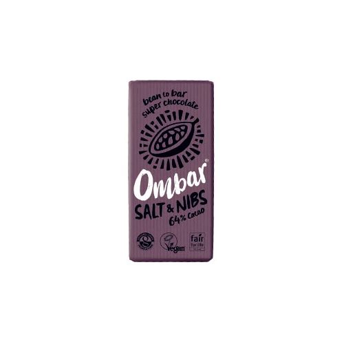 Ombar Salt and Nibs Bars 70g