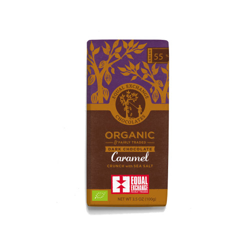 Equal Exchange Dark Chocolate 55% Caramel And Sea Salt 100g