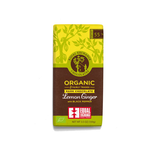 Equal Exchange Dark Chocolate Lemon Ginger With Black Pepper 100g