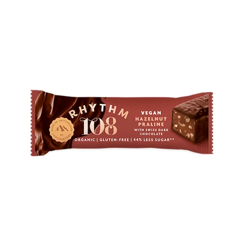 Rhythm 108 Chocolate Bar - Hazelnut & Quinoa Praline 33g