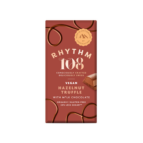 Rhythm 108 Swiss Chocolate Tablet Hazelnut Truffle 100g