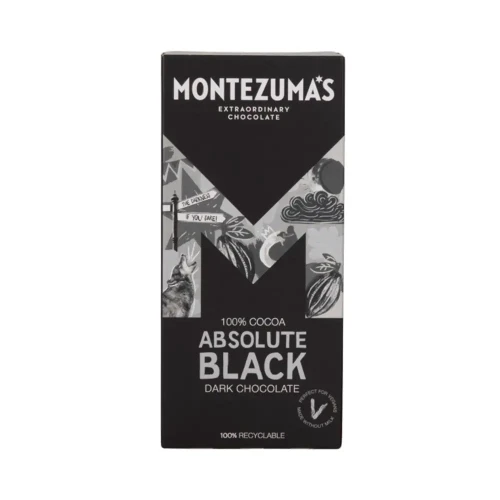 Montezuma's Chocolate 100% Cocoa Absolute Black 12 x 90g