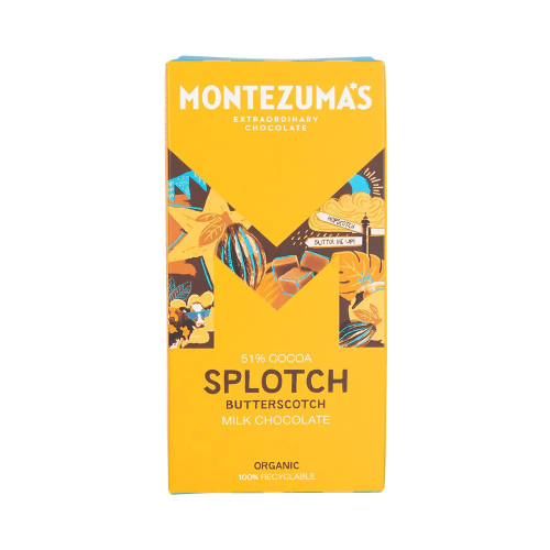 Montezuma's Chocolate Milk Chocolate - Splotch 54% Darkside Butterscotch 12 x 90g