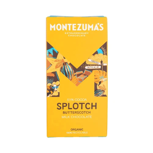 Montezuma's Chocolate Milk Chocolate - Splotch 54% Darkside Butterscotch 12 x 90g
