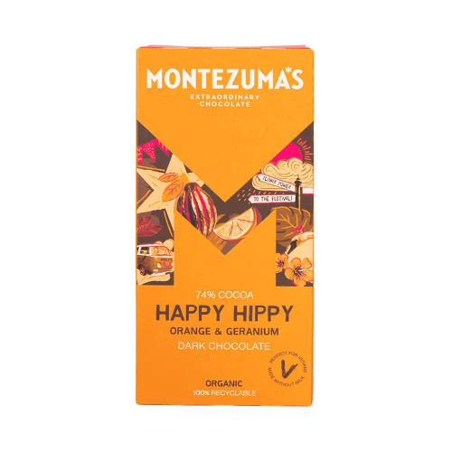 Montezuma's Chocolate Dark Chocolate Happy Hippy 12 x 90g