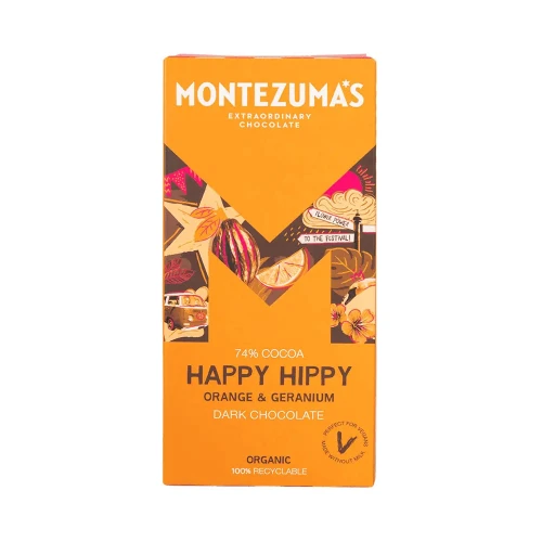 Montezuma's Chocolate Dark Chocolate Happy Hippy 12 x 90g