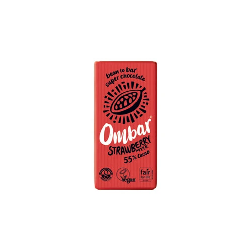 Ombar Strawberries Mylk Raw Chocolate Bar 35g