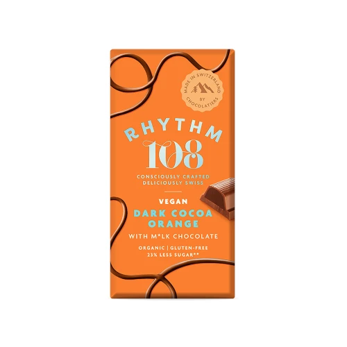 Rhythm 108 Swiss Chocolate Tablet - Cacao Orange 100g