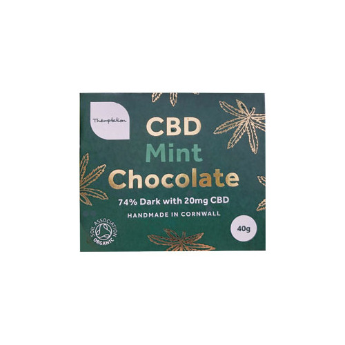Themptation  20mg CBD Dark Chocolate Mint Bar 40g