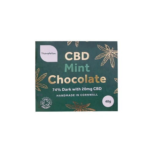 Themptation 20mg CBD Dark Chocolate Mint Bar 40g