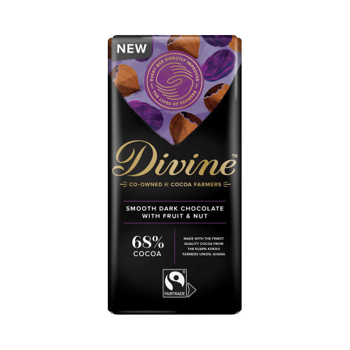 Divine Dark Chocolate 68% with Fruit and Nut 90g