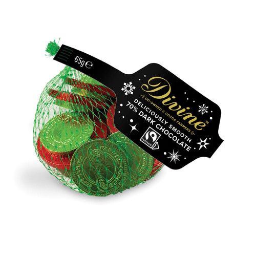 Divine Chocolate Coins - Dark 25 * 65g