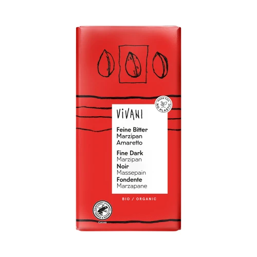 VIVANI Dark Marzipan Amaretto Chocolate 100g