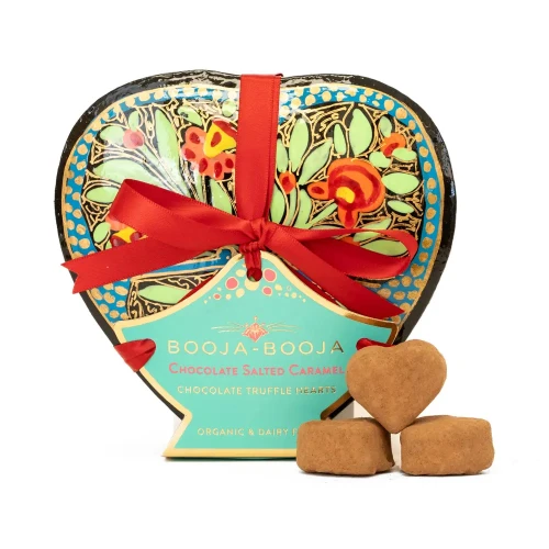 Booja Booja Heart-Shaped Box - Chocolate Salted Caramel Truffles 115g