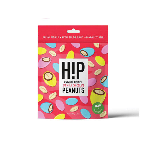 H!P Chocolate Pouch - Crunchy Caramel Peanuts 90g