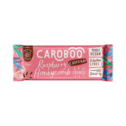 Caroboo Carob Bar - Raspberry & Honeycomb (20 x 32g)