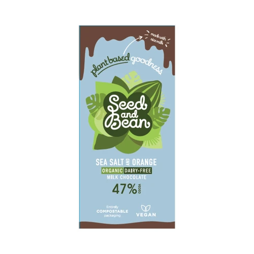 Seed and Bean Sea Salt and Orange Mlk Chocolate 10 x 75g