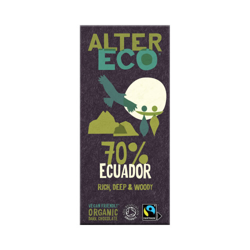 Alter Eco 70% Ecuador Dark Chocolate 100g