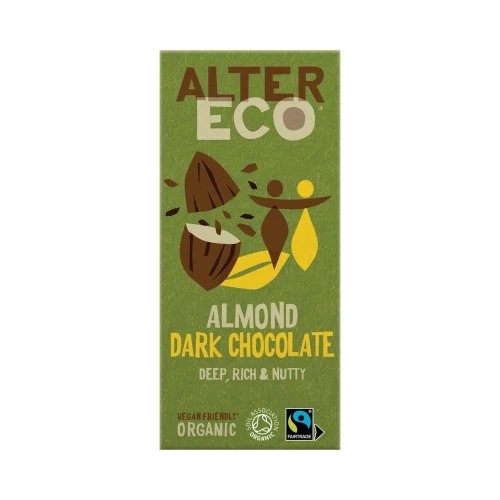 Alter Eco Dark Chocolate Almond 100g