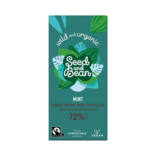 Seed and Bean 72% Extra Dark Chocolate with Mint 75g