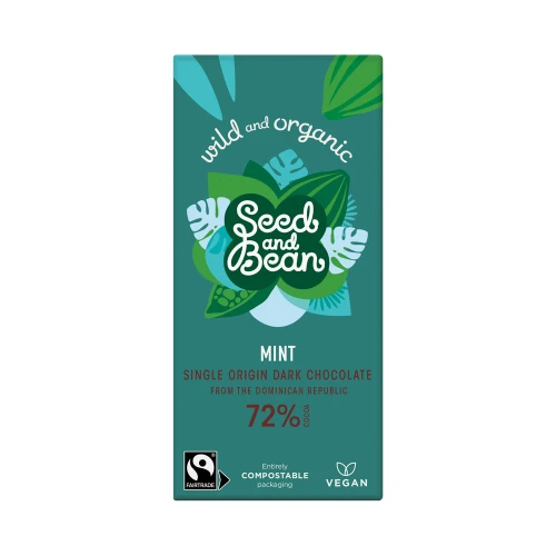Seed and Bean 72% Extra Dark Chocolate with Mint 75g