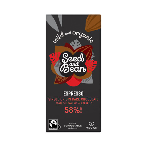 Seed and Bean Fine 58% Dark Chocolate Espresso 75g