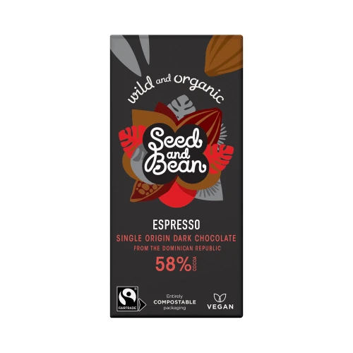 Seed and Bean Fine 58% Dark Chocolate Espresso 75g