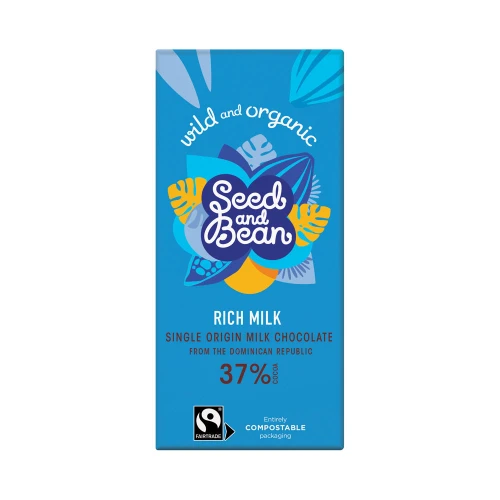 Seed and Bean Rich Milk Chocolate 37% 75g