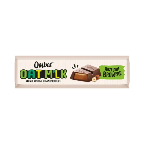 Ombar Oat M'lk Hazelnut Brownie Filled Chocolate Bar 42g