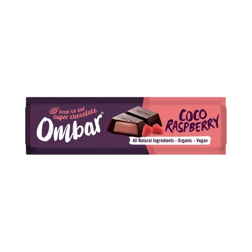 Ombar Coco Raspberry Filled Chocolate Bar 42g
