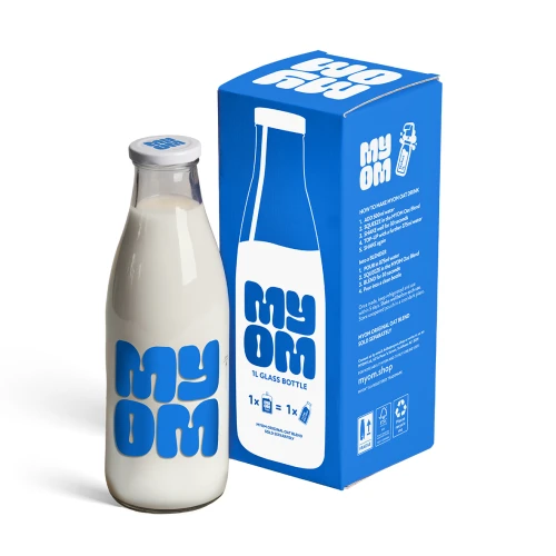 MYOM Orginal Glass Bottle (24 * 1 ltr)
