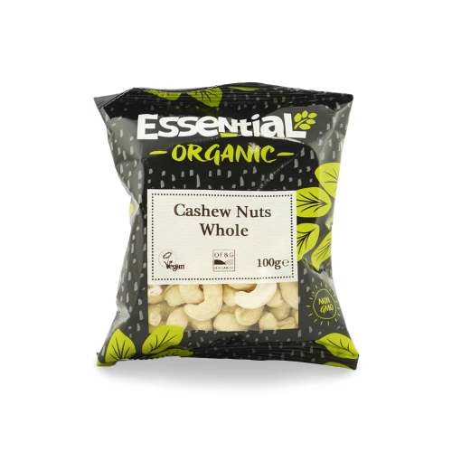 Organic Whole Cashew Nuts 100g