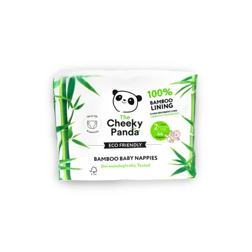 The Cheeky Panda Bamboo Nappies Size 2:3 to 8kg (4 x 44pcs)