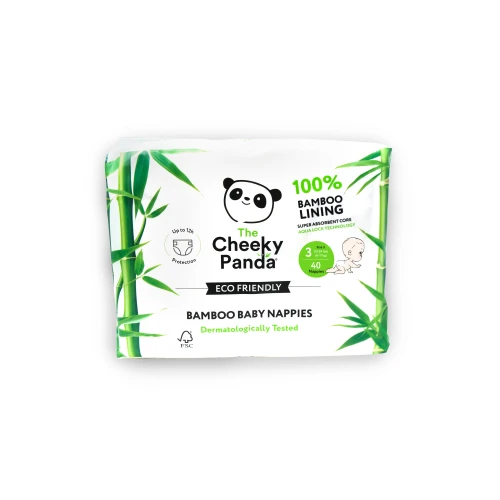 The Cheeky Panda Bamboo Nappies Size 3:6 to 11kg (4 x 40pcs)