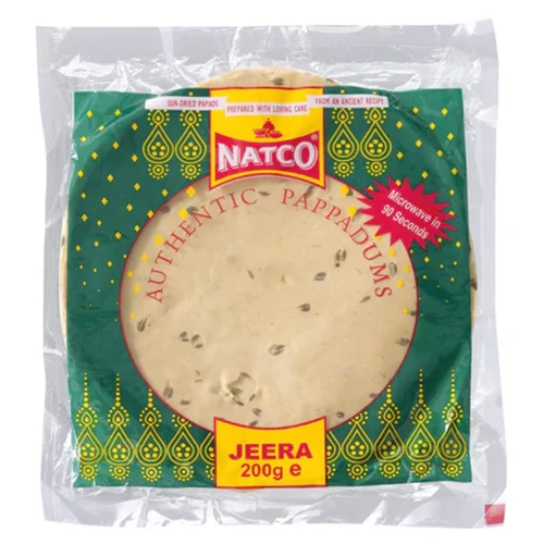 Natco Poppadoms - Cumin (Jeera) 200g