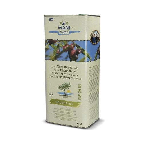 Mani Organic Greek Olive Oil - Extra Virgin - Tin 5 ltr