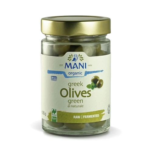 Mani Organic Green Olives al Naturale 6 * 205g