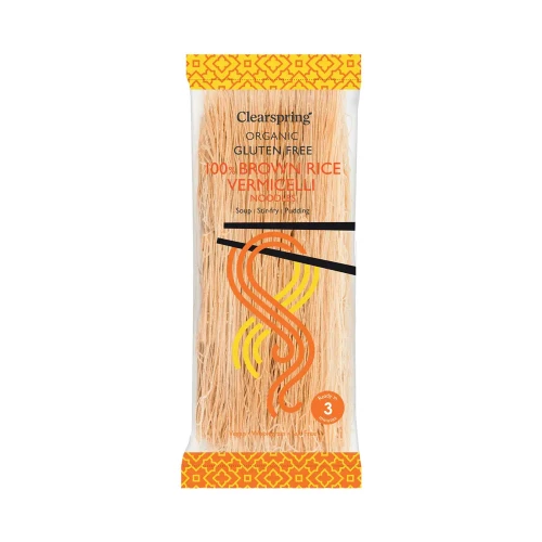 Clearspring 100% Brown Rice Vermicelli Noodles 8 x 180g