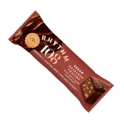 Rhythm 108 Chocolate Bar - Hazelnut & Quinoa Praline 33g
