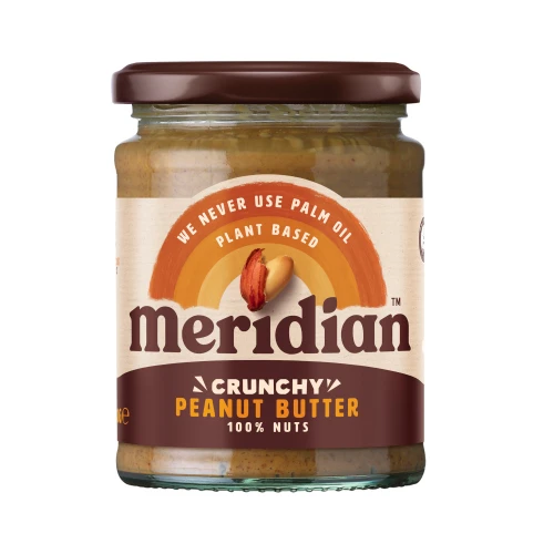 Meridian Organic Peanut Butter Crunchy without Salt 280g
