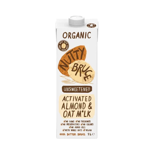 Bruce Activated Almond & Oat M!lk Unsweetened 6 x 1 ltr