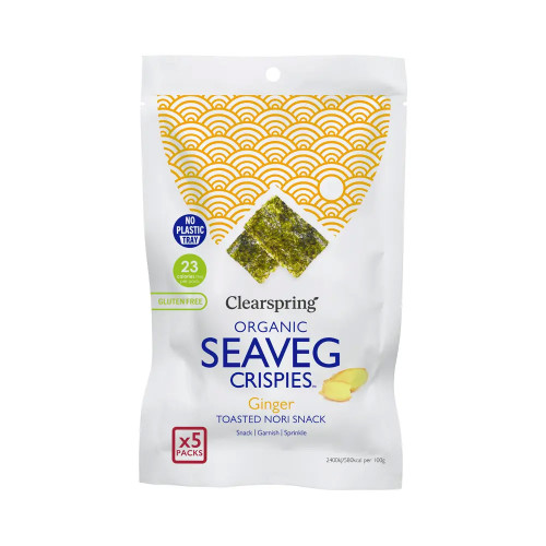 Clearspring Seaveg Crispies Multipack - Ginger (trayless) 6 x 20g