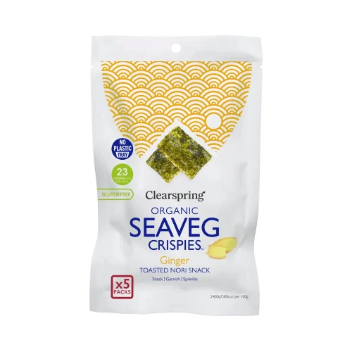 Clearspring Seaveg Crispies Multipack - Ginger (trayless) 6 x 20g