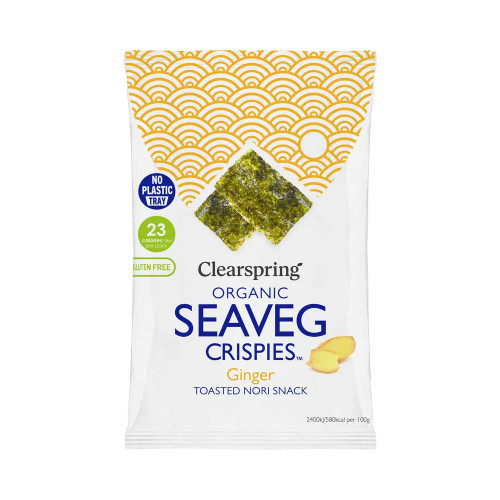 Clearspring Seaveg Crispies Single Pack - Ginger (trayless) 20 x 4g